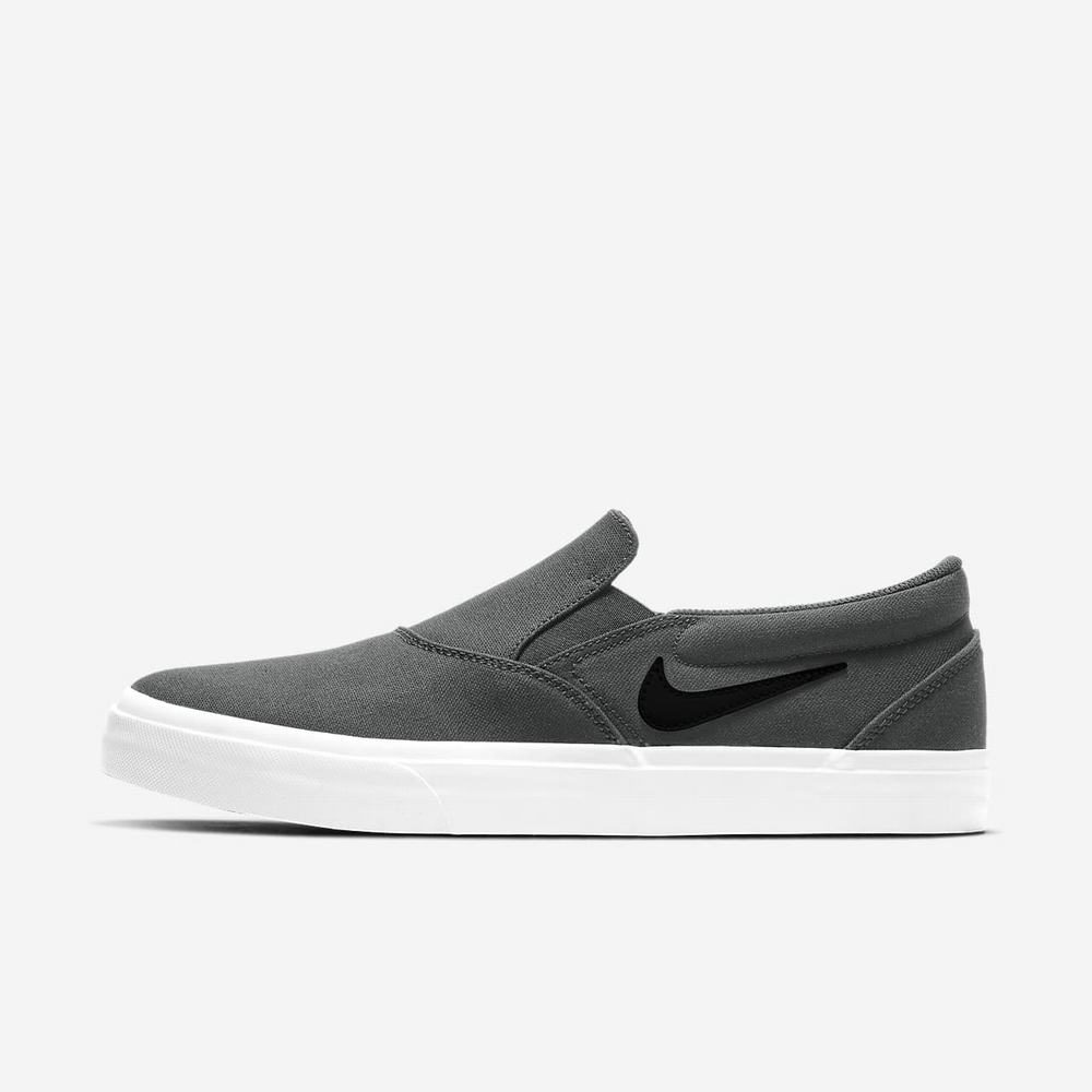 Basket Nike SB Charge Slip Grise 9861-473 Iron Grey/Iron Grey/White/Black Homme | LMF-11334608